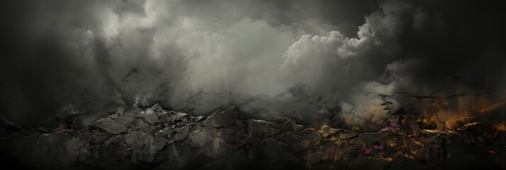 Panoramic Black Metal Background Texture , Banner Image For Website, Background abstract , Desktop Wallpaper