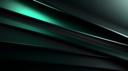 Background black and green dark are light with the gradient is the Surface with templates metal texture soft lines tech gradient abstract diagonal background silver black sleek with gr. Generative Ai. - obrazy, fototapety, plakaty