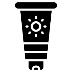 Vector Icon Cream, Sunscreen, Sunblock, Protection, Holidays, Care