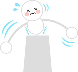 バランスを崩したヤジロベエ