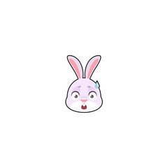 cute rabbit element head set character