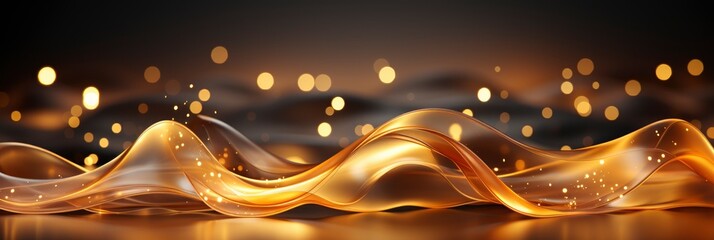Luxury Golden Color Abstract Wave Background , Banner Image For Website, Background abstract , Desktop Wallpaper