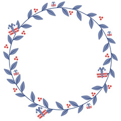 Obraz premium Circle Frame Wreat Winter