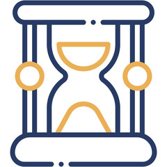 Fototapeta premium Vector Icon Hourglass, Time, Clock, Sand Clock, Time And Date, Wait