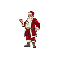 isolated Santa Claus mascot character illustration for christmas event