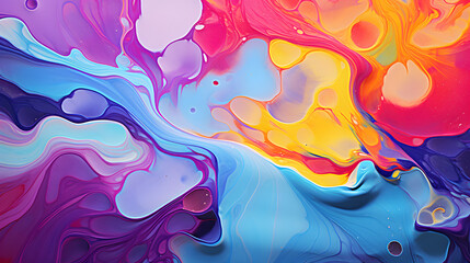 colorful art liquid paint wall design background. Generative Ai.