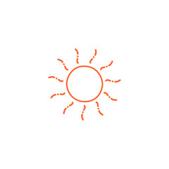 sunset hand drawn element vector circle