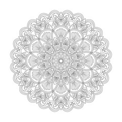 Adult Cosmic Delight mandala coloring book page for kdp book interior