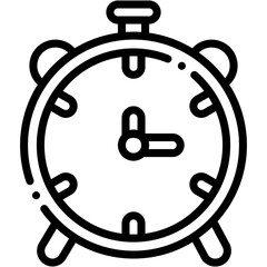 Vector Icon Alarm Clock, Clock, wake up, Watch, Time, time and date