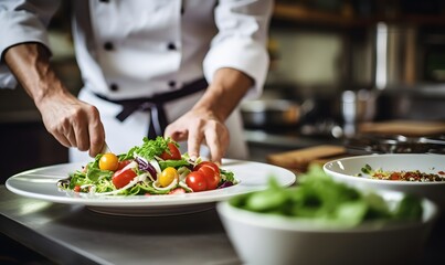 Obraz na płótnie Canvas chef preparing food, Generative AI