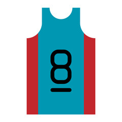 Basketball Jersey Style in Design Icon