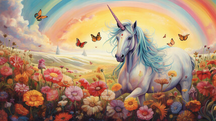 A painting of a unicorn