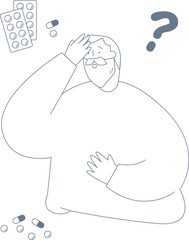 An elderly man who is unable to manage his medication.