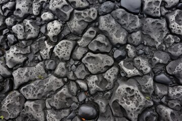 close-up shot of the pebble-like surface of a lava rock