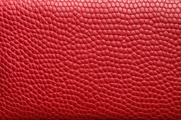 red-colored, soft, stitched leather macro shot