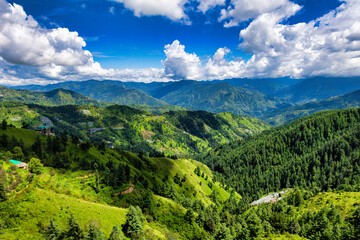 Naklejka na ściany i meble landscape with mountains and sky