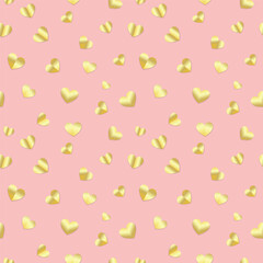 vector illustration of gold colored love background