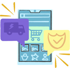 Business Abstract Hand Drawn Illustration PNG Transparent Background