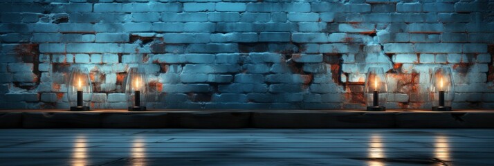 Blue Concrete Wall Floor Light Shadow , Banner Image For Website, Background abstract , Desktop Wallpaper