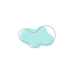 blob set hand draw elements cartoon