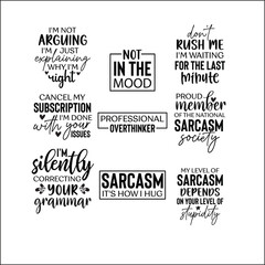 Sarcastic svg bundle