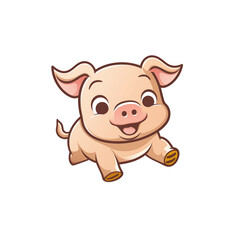 cartoon pig with big eyes