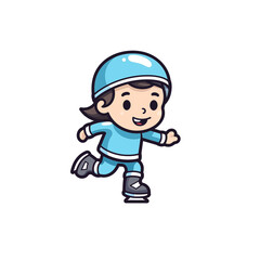 child with ice skating