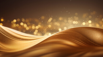 Luxury gold curves waves shine abstract background.