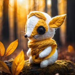 teddy bear in the garden generative ai