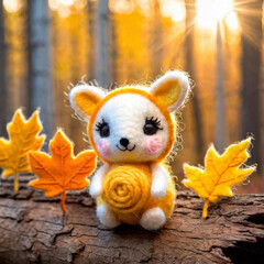 teddy bear in the garden generative ai