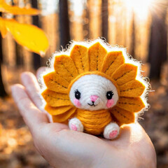 teddy bear in the garden generative ai