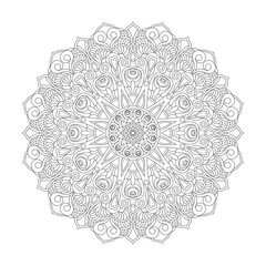 Adult Whimsical Joy mandala coloring book page for kdp book interior