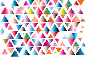 Geometric pattern. Abstract composition of colored bright triangles, harmonious rhythm, background