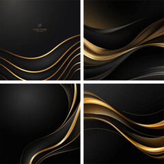 abstract illustration design background modern wave vector black line graphic curve banner 