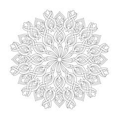 Mandala Dreamy Universe coloring book page for kdp book interior