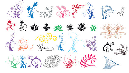 floral decorations, decorations, ornamental decoration, random decoration, random lines, irregular lines, lines, plant decoration