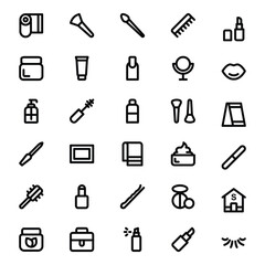 Outline icons for Beauty