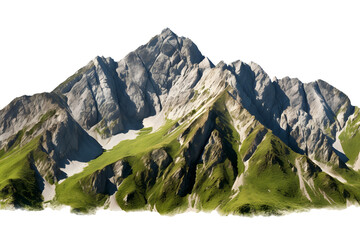 mountain landscape terrain isolated on transparent background - design element PNG cutout
