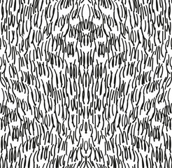 Embroidery  seamless pattern. Black lines on white background. 