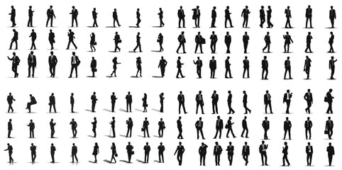 silhouettes of people