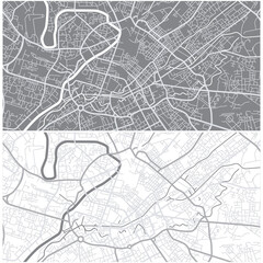 Layered editable vector illustration outline of Manchester,Britain.