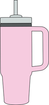 Stanley Cup Layered SVG Cut File for Cricut and Silhouette, EPS ,Vector, PNG , JPEG, Zip Folder