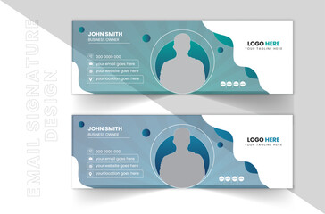 Modern Corporate Email Signature Template, Creative Design Minimal and Clean Identity Template.