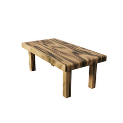 wooden table isolated , 3d render