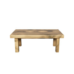 wooden table isolated on white , 3d rendering