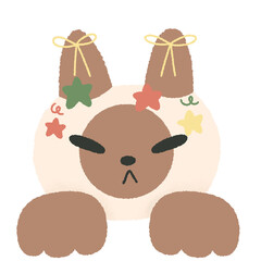 siam cat peeking out from behind a white blank banner christmas xmas holiday ornaments decoration Cute Adorable Hand drawn little kitten