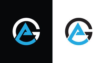 AG letter logo design vector template