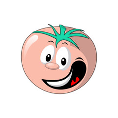 cute cartoon tomato flat character. Modern illustration with cute comics characters. Hand drawn doodles of comic characters. Set in modern cartoon style.