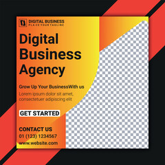 Digital business social media post and Digital business marketing banner