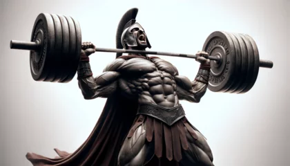 Fotobehang Spartaner hebt schweres Gewicht © Marble Station